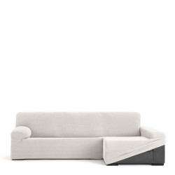 Funda para chaise longue de brazo largo derecho Eysa JAZ Blanco 180 x