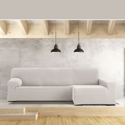 Funda para chaise longue de brazo largo derecho Eysa JAZ Blanco 180 x
