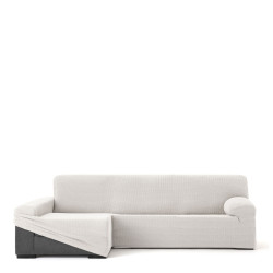 Funda para chaise longue de brazo largo izquierdo Eysa JAZ Blanco 180