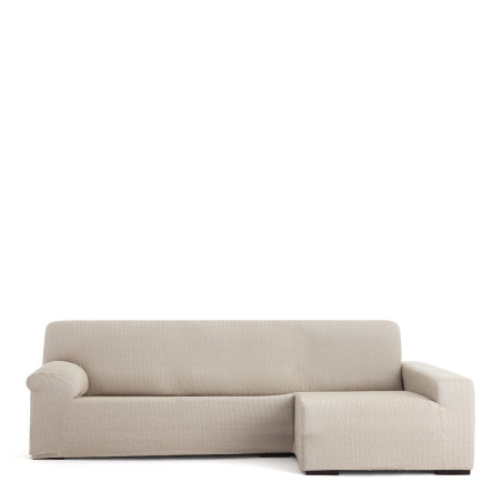 Funda para chaise longue de brazo largo derecho Eysa JAZ Beige 180 x 1