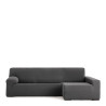Funda para chaise longue de brazo largo derecho Eysa JAZ Gris oscuro 1