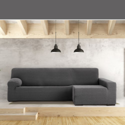 Funda para chaise longue de brazo largo derecho Eysa JAZ Gris oscuro 1