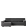 Funda para chaise longue de brazo largo izquierdo Eysa JAZ Gris oscuro