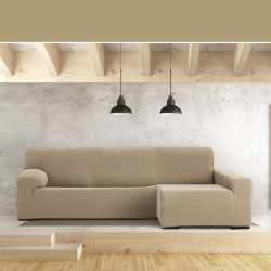 Funda para chaise longue de brazo largo derecho Eysa JAZ Beige 180 x 1