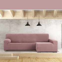 Funda para chaise longue de brazo largo derecho Eysa JAZ Rosa 180 x 12