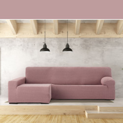 Funda para chaise longue de brazo largo izquierdo Eysa JAZ Rosa 180 x