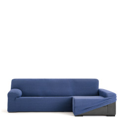Funda para chaise longue de brazo largo derecho Eysa JAZ Azul 180 x 12