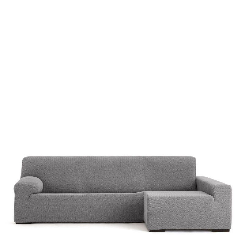 Funda para chaise longue de brazo largo derecho Eysa JAZ Gris 180 x 12 Funda para chaise longue de brazo largo derecho Eysa JAZ Gris 180 x 12