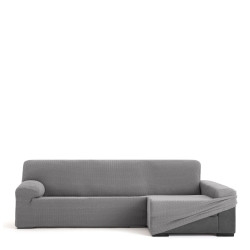 Funda para chaise longue de brazo largo derecho Eysa JAZ Gris 180 x 12