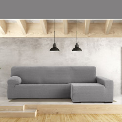 Funda para chaise longue de brazo largo derecho Eysa JAZ Gris 180 x 12