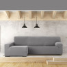 Funda para chaise longue de brazo largo izquierdo Eysa JAZ Gris 180 x