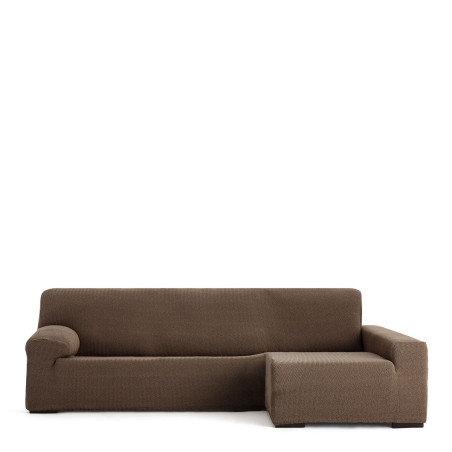 Funda para chaise longue de brazo largo derecho Eysa JAZ Marrón 180 x