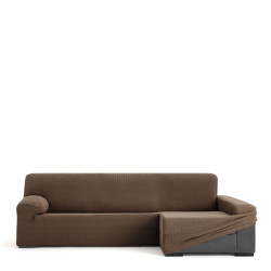 Funda para chaise longue de brazo largo derecho Eysa JAZ Marrón 180 x