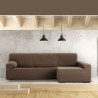 Funda para chaise longue de brazo largo derecho Eysa JAZ Marrón 180 x