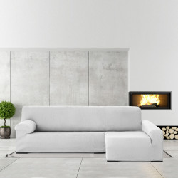Funda para chaise longue de brazo largo derecho Eysa ULISES Gris Perla