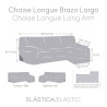 Funda para chaise longue de brazo largo izquierdo Eysa ULISES Verde 17
