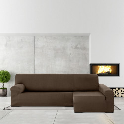 Funda para chaise longue de brazo largo derecho Eysa ULISES Marrón 17