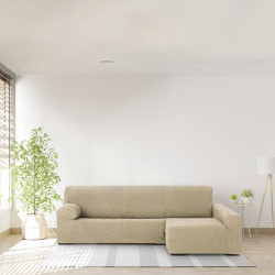 Funda para chaise longue de brazo largo derecho Eysa THOR Beige 170 x