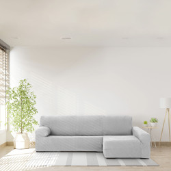 Funda para chaise longue de brazo largo derecho Eysa THOR Gris 170 x 1