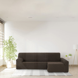 Funda para chaise longue de brazo largo derecho Eysa THOR Marrón 170