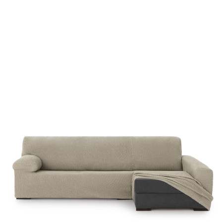 Funda para chaise longue de brazo largo derecho Eysa THOR Beige Lino 1