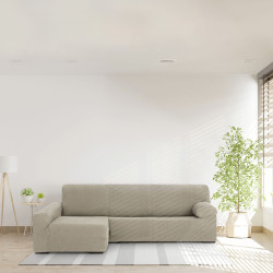 Funda para chaise longue de brazo largo izquierdo Eysa THOR Beige Lino