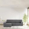 Funda para chaise longue de brazo largo izquierdo Eysa THOR Gris oscur