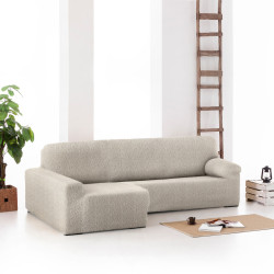Funda para chaise longue de brazo corto izquierdo Eysa ROC Blanco 180