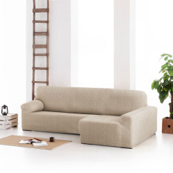 Funda para chaise longue de brazo corto derecho Eysa ROC Beige 180 x 1