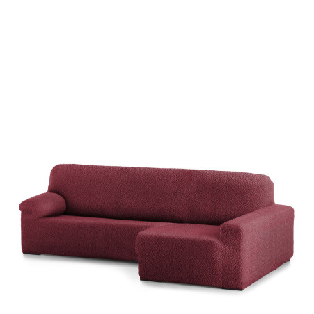Funda para chaise longue de brazo corto derecho Eysa ROC Teja Rojo Osc