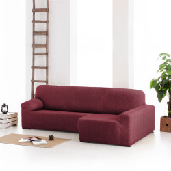 Funda para chaise longue de brazo corto derecho Eysa ROC Teja Rojo Osc