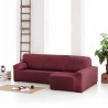 Funda para chaise longue de brazo corto derecho Eysa ROC Teja Rojo Osc