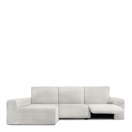 Funda para chaise longue de brazo largo izquierdo Eysa JAZ Blanco 180