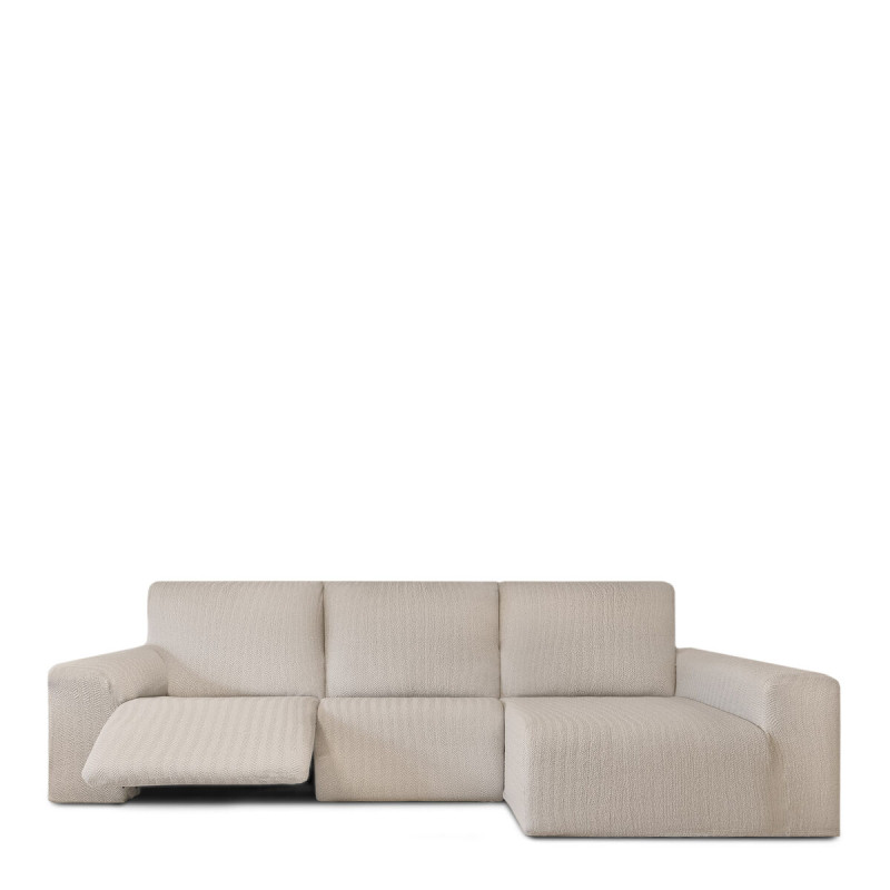Funda para chaise longue de brazo largo derecho Eysa JAZ Beige 180 x 1 Funda para chaise longue de brazo largo derecho Eysa JAZ Beige 180 x 1