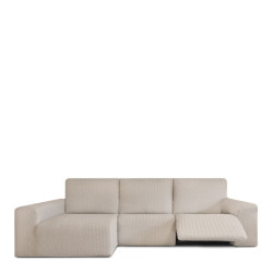 Funda para chaise longue de brazo largo izquierdo Eysa JAZ Beige 180 x