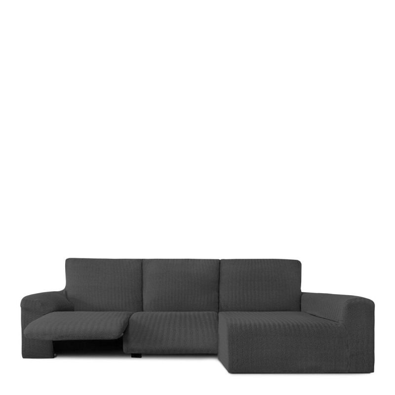 Funda para chaise longue de brazo largo derecho Eysa JAZ Gris oscuro 1