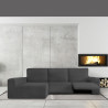 Funda para chaise longue de brazo largo izquierdo Eysa JAZ Gris oscuro