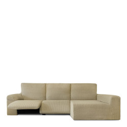 Funda para chaise longue de brazo largo derecho Eysa JAZ Beige 180 x 1