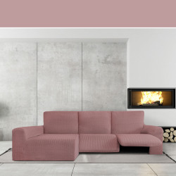 Funda para chaise longue de brazo largo izquierdo Eysa JAZ Rosa 180 x