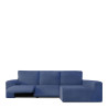 Funda para chaise longue de brazo largo derecho Eysa JAZ Azul 180 x 12