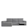 Funda para chaise longue de brazo largo izquierdo Eysa JAZ Gris 180 x