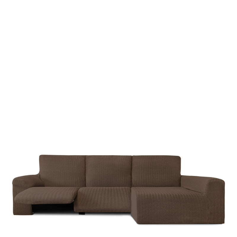 Funda para chaise longue de brazo largo derecho Eysa JAZ Marrón 180 x Funda para chaise longue de brazo largo derecho Eysa JAZ Marrón 180 x