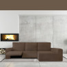 Funda para chaise longue de brazo largo derecho Eysa JAZ Marrón 180 x