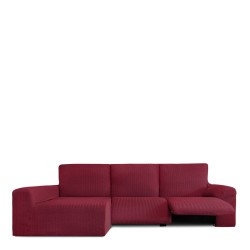 Funda para chaise longue de brazo largo izquierdo Eysa JAZ Burdeos 180