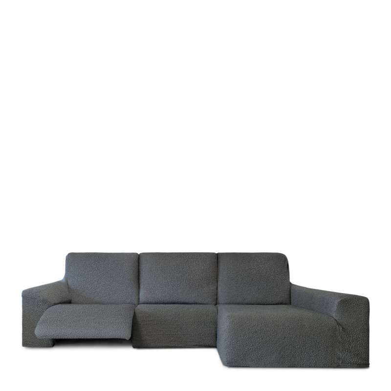 Funda para chaise longue de brazo largo derecho Eysa ROC Gris oscuro 1 Funda para chaise longue de brazo largo derecho Eysa ROC Gris oscuro 1