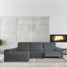 Funda para chaise longue de brazo largo izquierdo Eysa ROC Gris oscuro