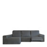 Funda para chaise longue de brazo largo izquierdo Eysa ROC Gris oscuro