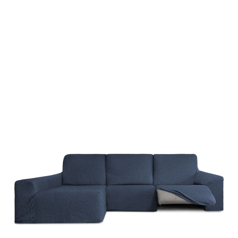 Funda para chaise longue de brazo largo izquierdo Eysa ROC Azul 180 x Funda para chaise longue de brazo largo izquierdo Eysa ROC Azul 180 x
