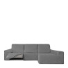 Funda para chaise longue de brazo largo derecho Eysa ROC Gris claro 18