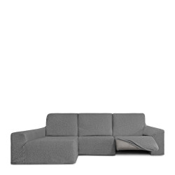 Funda para chaise longue de brazo largo izquierdo Eysa ROC Gris claro